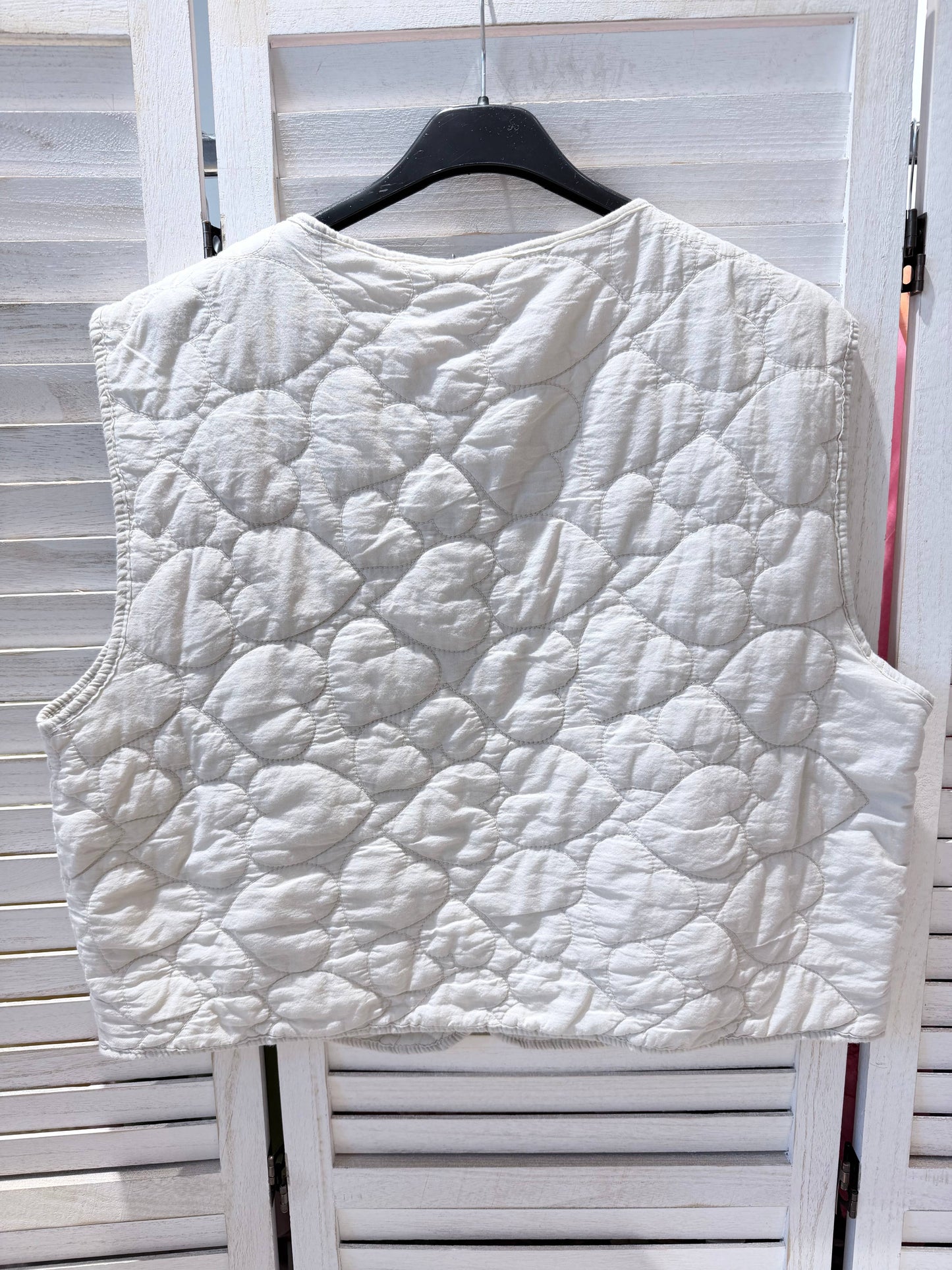 Gilet matelassé effet patchwork: Beige / TU