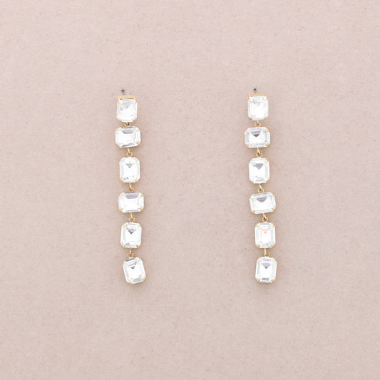 Boucles d'oreilles pendantes carrées