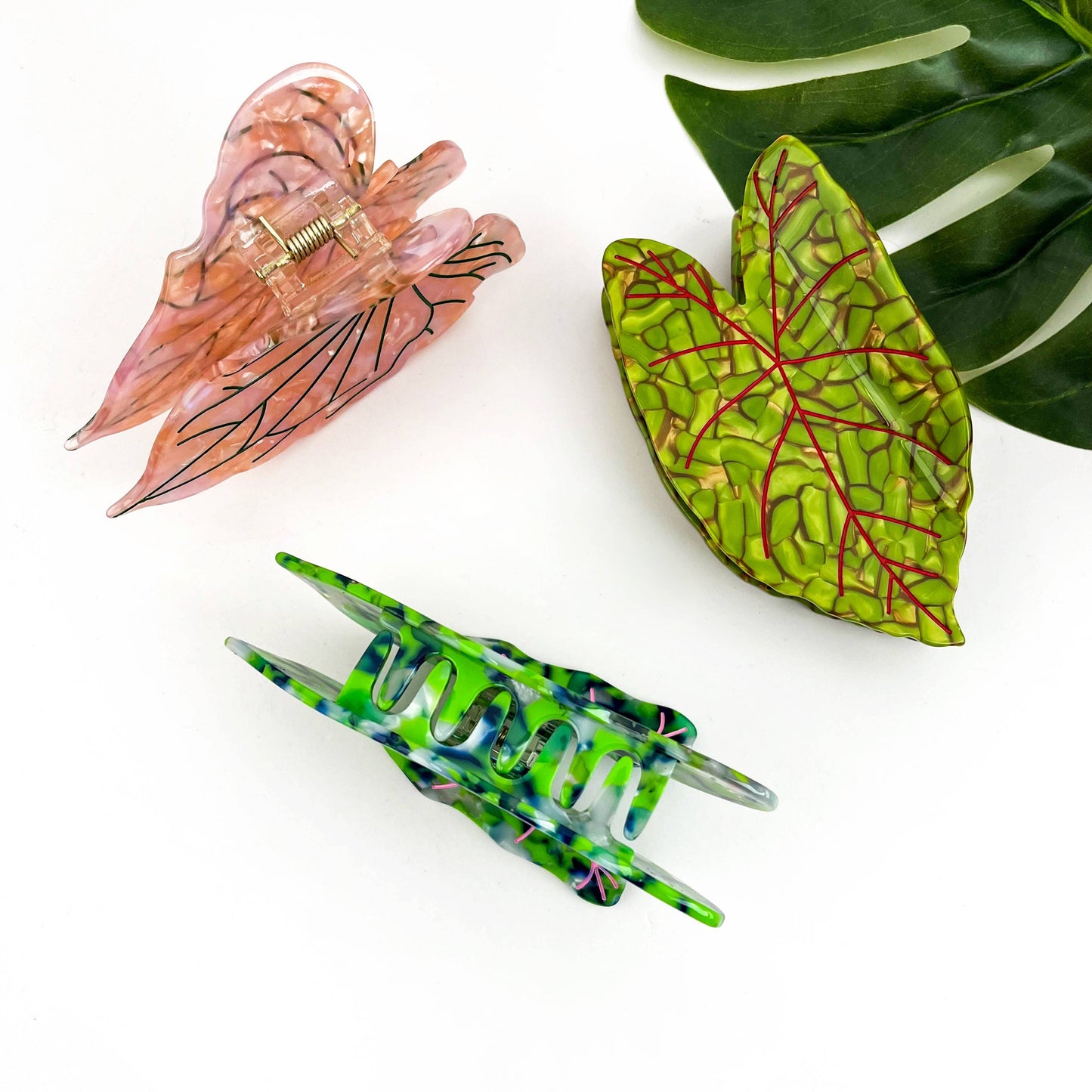 Pince à cheveux feuille