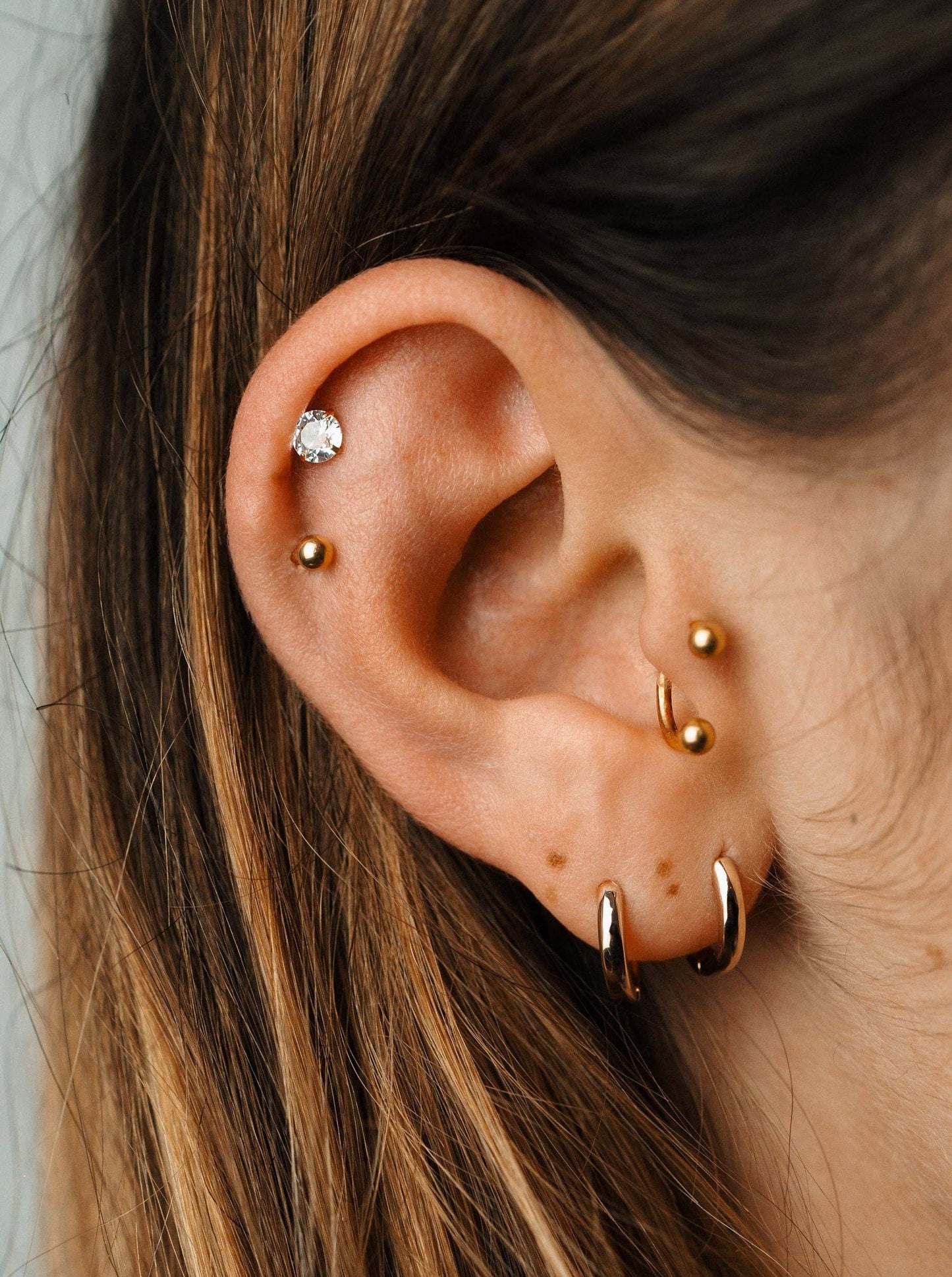 Piercing titane Pansy - vert