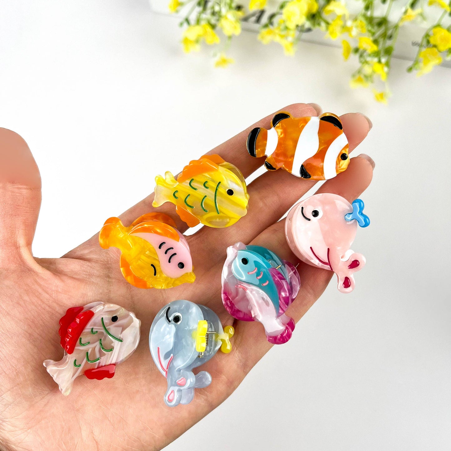 Mini pince a cheveux Poisson clown
