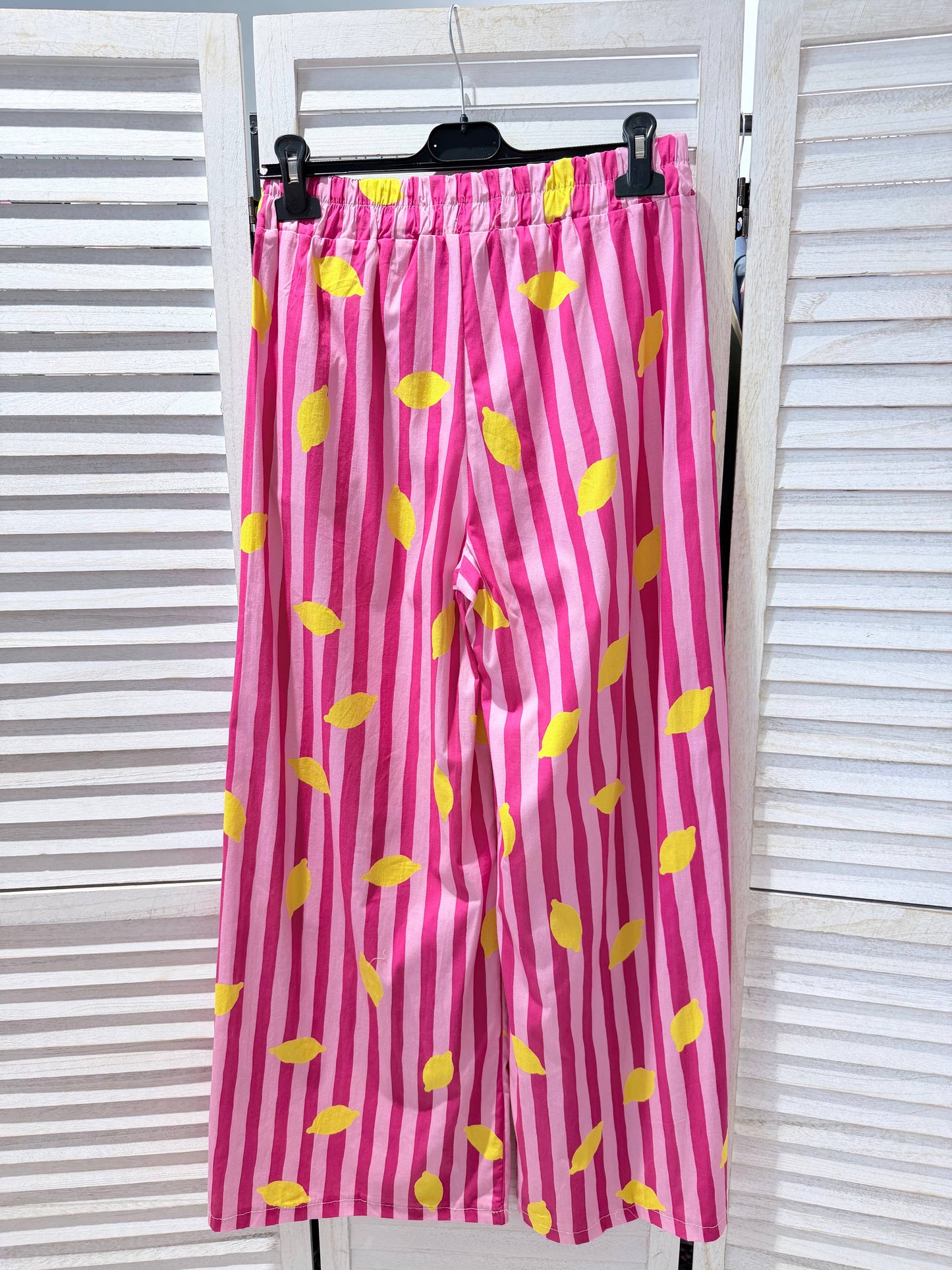Pantalons rayés imprimés: Rose / TU