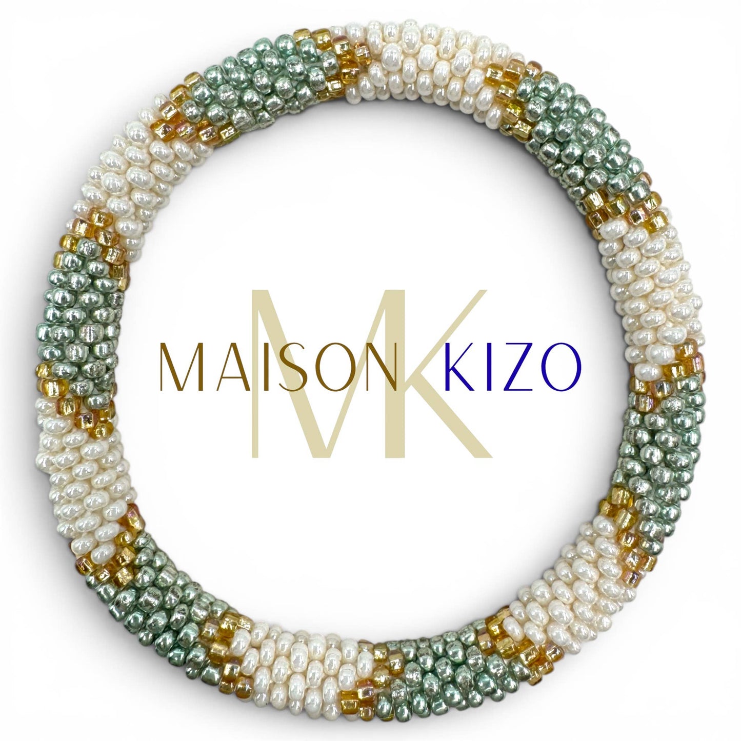 Bracelet népalais  perles de verre E31 - DupontDupont