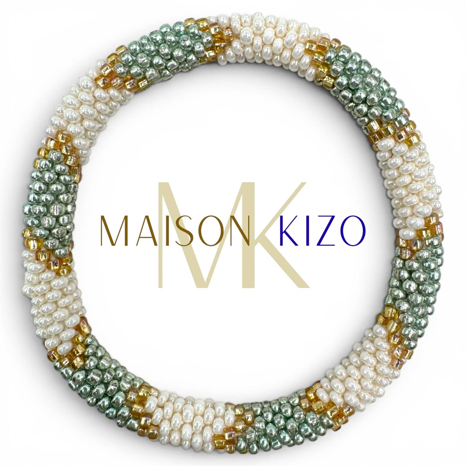 Bracelet népalais  perles de verre E31 - DupontDupont