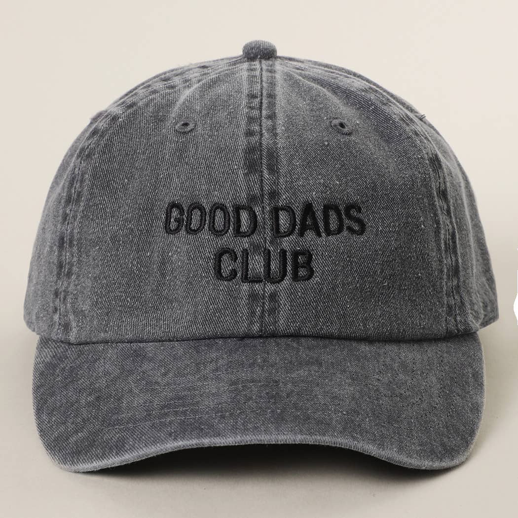 Casquette de baseball en coton brodée « Good dads club » Bleu