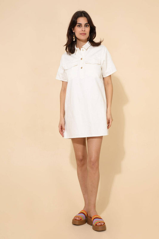 ROBE DENIM blanc