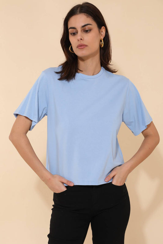 T-SHIRT BOXYBleu