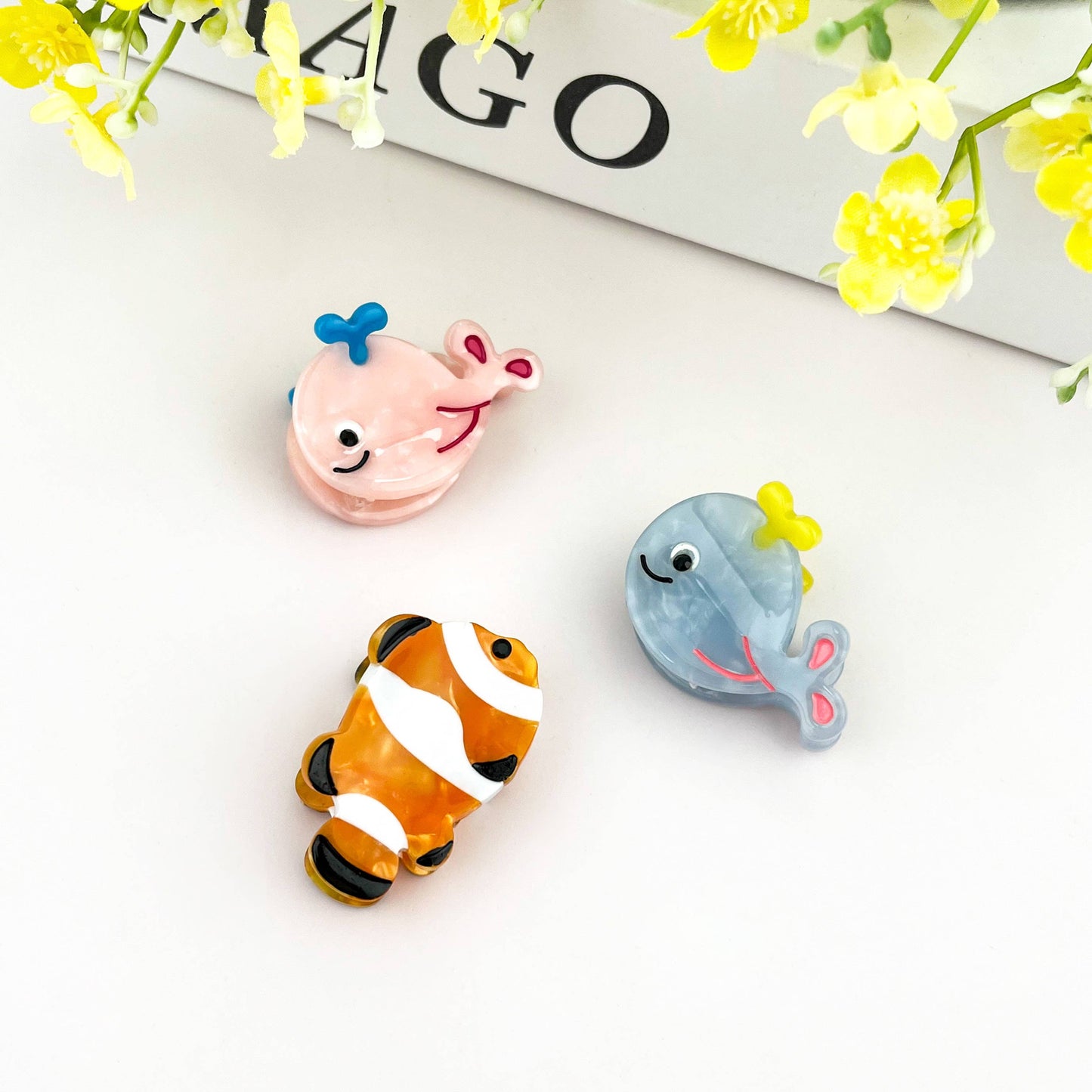 Mini pince a cheveux Poisson clown