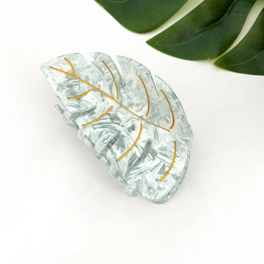 Pince à cheveux feuille monstera