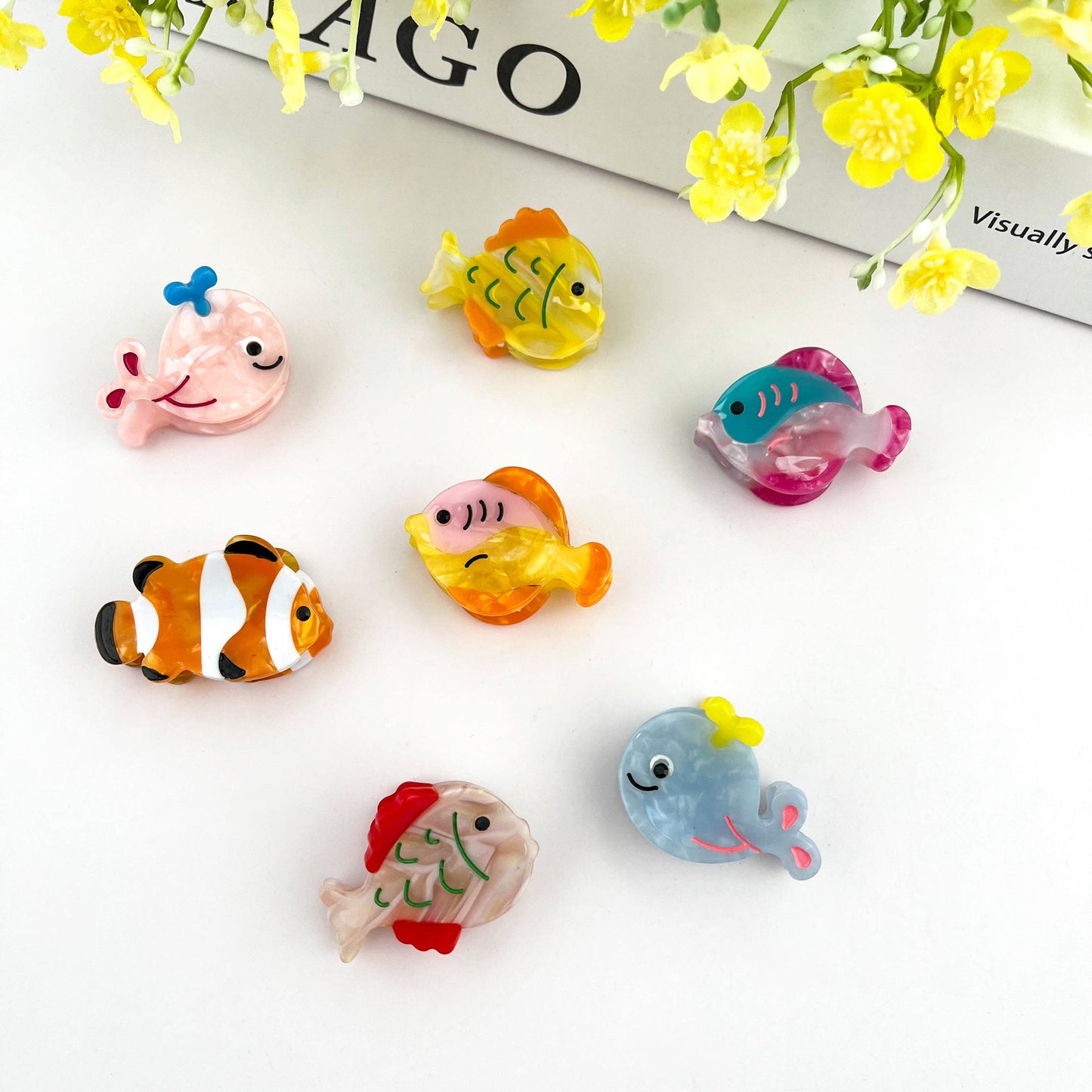 Mini pince a cheveux Poisson clown