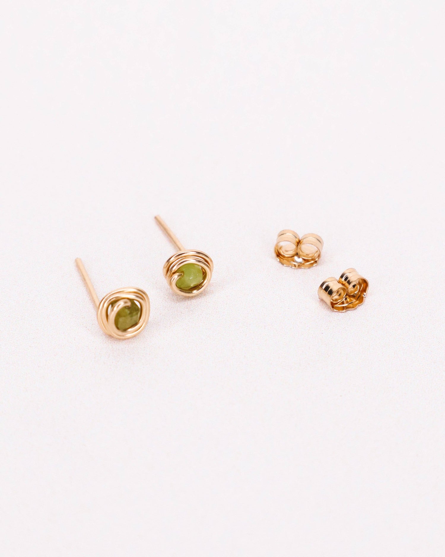 Auster - vert: Or / Tourmaline vert / Paire - DupontDupont
