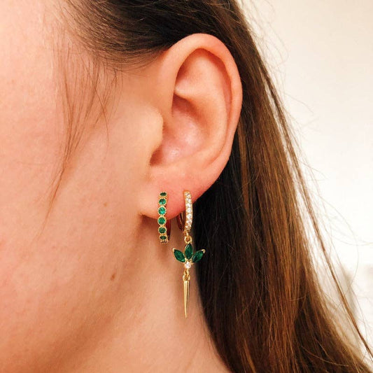 Boucles d'oreilles vertes Alissa