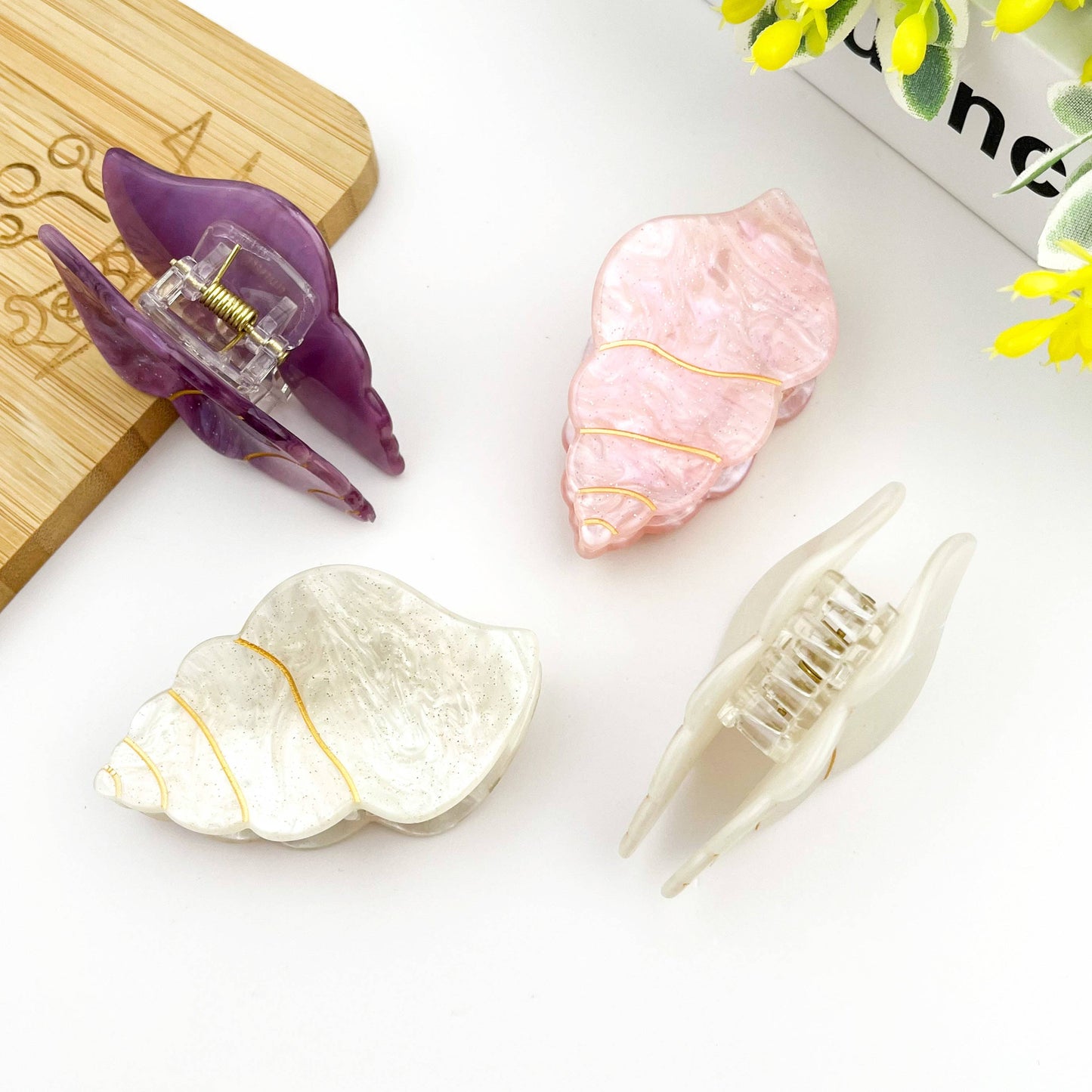Pince à cheveux coquillage Beige - DupontDupont
