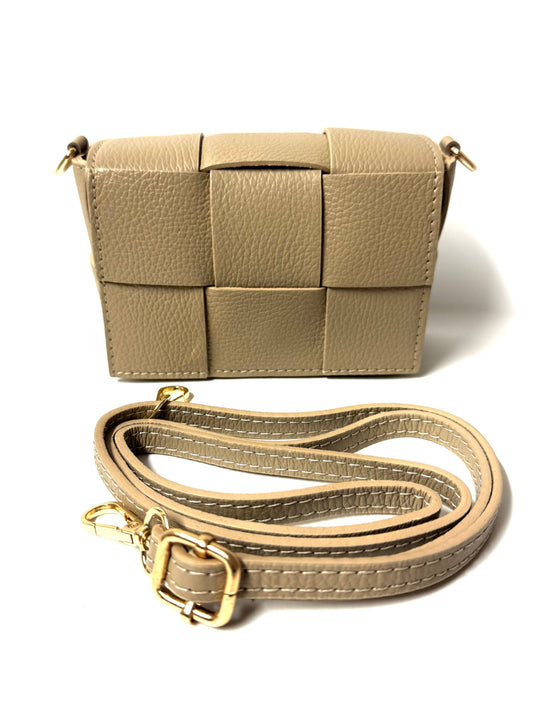 Sac tressé- Taupe