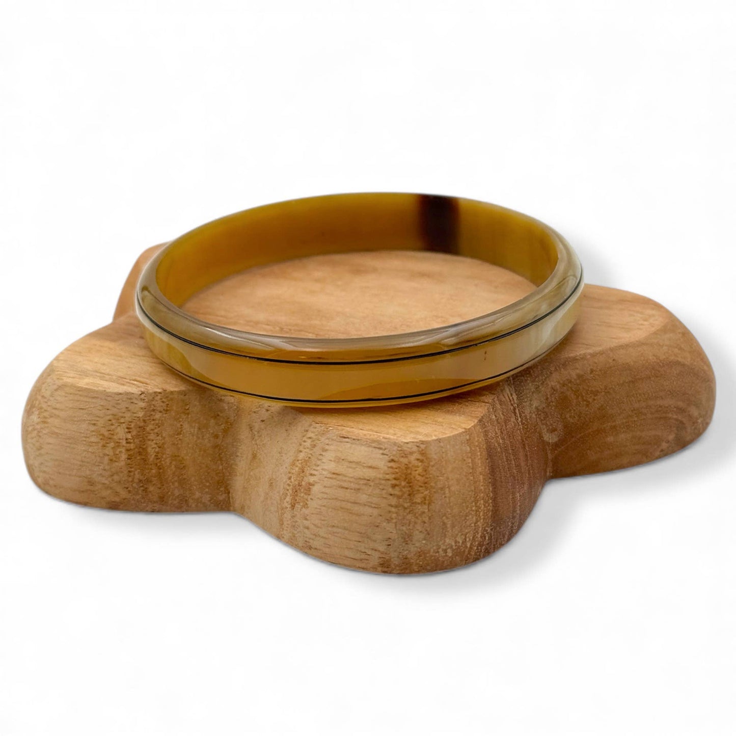 Jonc corne de buffle naturelle & lignes noires