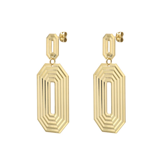 Boucles d'oreilles XL 7 chemins octogone - DupontDupont
