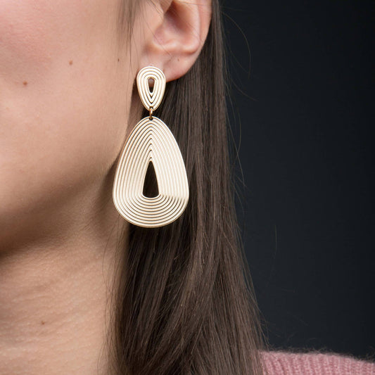 Boucles d'oreilles XL 7 chemins goutte - DupontDupont