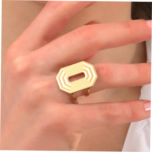 Bague 7 chemins octogone - DupontDupont